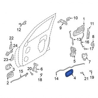 New Fits Nissan, Front Right Outer Interior Door Handle Trim - Part # 806824Z660