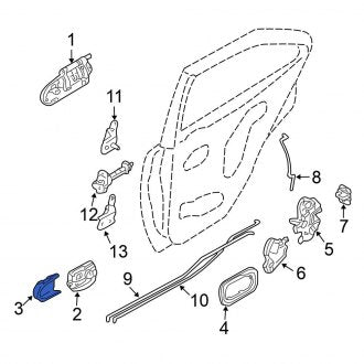 New Fits Nissan, Front Left Outer Interior Door Handle Trim - Part # 806835M008
