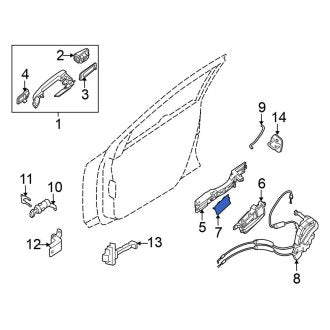 New Fits Nissan, Rear Right Inner Interior Door Handle Screw Cap - Part # 80676ET006