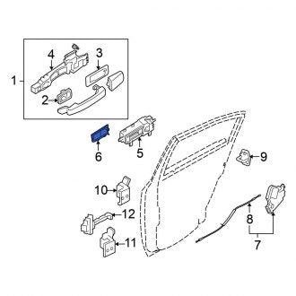 New 2007-2009 Fits Nissan, Front Right Inner Interior Door Handle Screw Cap, Part # 80676-ET000