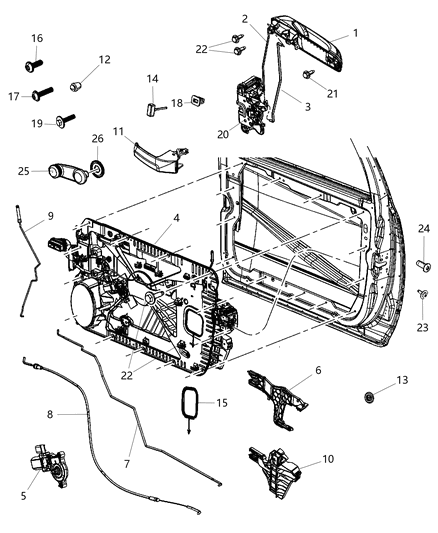 New 2018 Fits Chrysler 1500 Handle-Exterior Door - Part # 1GH261AUAE
