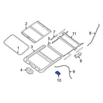 New Fits Nissan, Sunroof Guide Rail Bracket - Part # 76892JA010