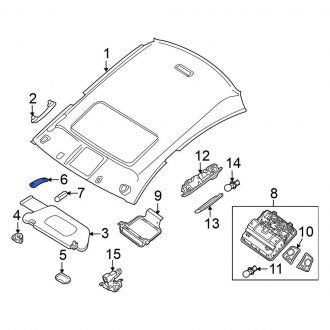 New Fits Nissan, Courtesy Light Lens - Part # 964161Z300
