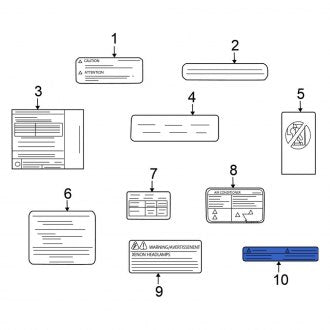 New Fits Nissan, Caution Label - Part # 99053JA00A