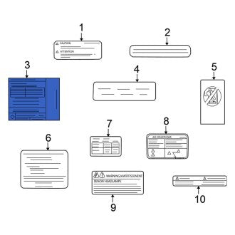New Fits Nissan, Emission Label - Part # 14805ZX02E