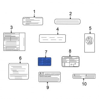 New Fits Nissan, Tire Information Label - Part # 99090JA01C