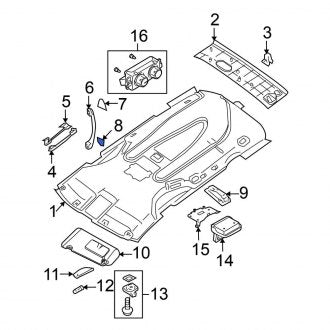 New Fits Nissan, Right Lower Interior Grab Bar Cap - Part # 769615Z001