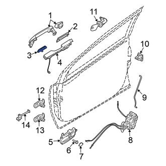 New Fits Nissan, Front Outer Exterior Door Handle Gasket - Part # 806527Y100