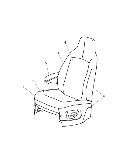 New 2005 Fits Chrysler Grand Caravan, Town & Country Front Seat Cushion - Part # ZA271D5AA