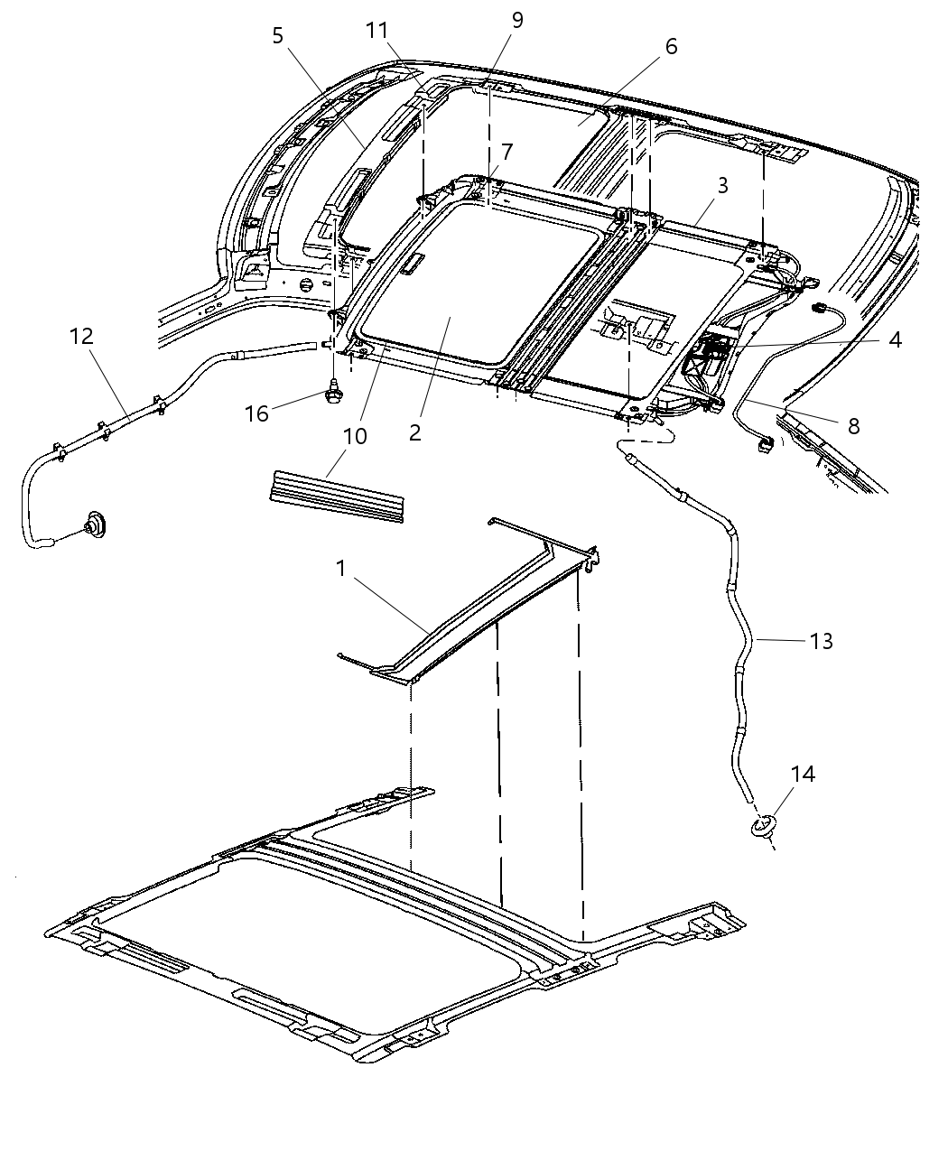 Hose Sunroof Drain