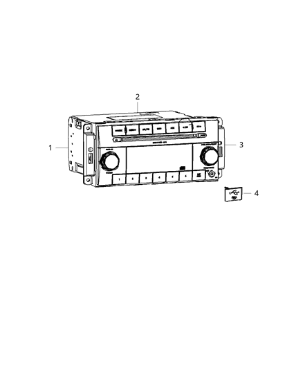 New 2013-2014 Fits Chrysler Caliber, Compass, Patriot Radio-Am/Fm/6 Dvd - Part # 5064951AH