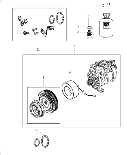 New 2014 Fits Chrysler 1500 Clutch-A/C Compressor - Part # 68231742AA