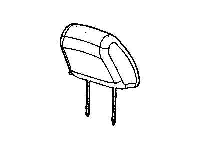 New 2010-2012 Fits Chrysler 1500 Headrest-Front - Part # 1RT00DK2AA