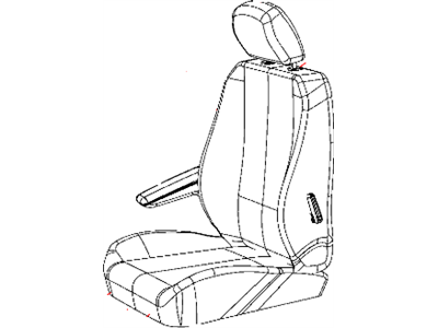 New 2011 Fits Chrysler Grand Caravan, Town & Country Front Seat Cushion Cover - Part # 1UR79DX9AA