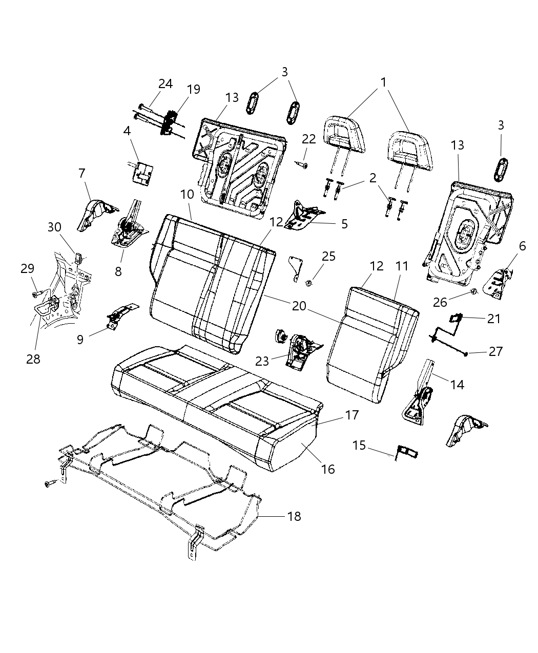 Recliner Seat Back
