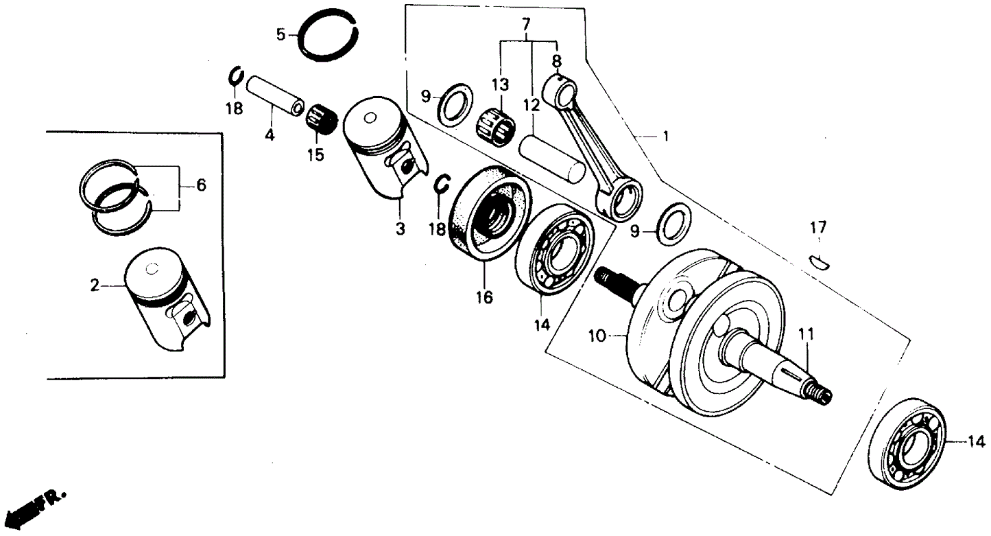 Ring Set, Piston (Std) (Riken)