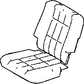 Seat Back Rear Left, Includes Cover