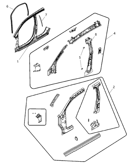 Weatherstrip B Pillar Cutline