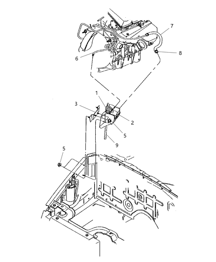 Bracket Coolant Recovery Bottle