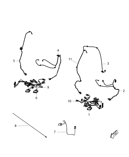 New 2014 Fits Chrysler Grand Cherokee Wiring-Power Seat - Part # 68217616AA
