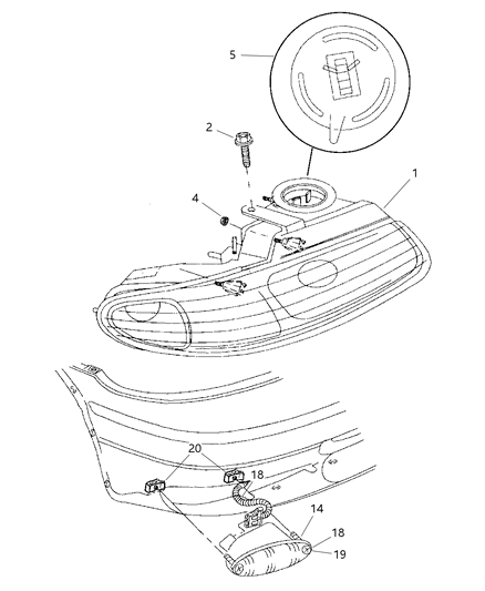 New 1996-1999 Fits Chrysler Grand Caravan, Town & Country Electrical Head Lamp - Part # V7107041AA