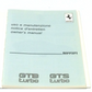 New OEM Ferrari 208 GTB/S Turbo Owners Handbook Operating Manual, Cat # 429/86