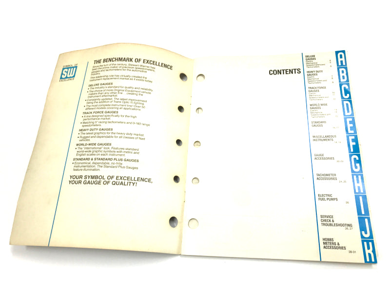 OEM 1989 Stewart-Warner Instruments Gauges Catalog 700 Jan 1989