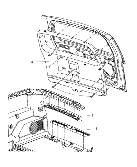 New 2008 Fits Chrysler Liberty Molding-Headliner - Part # 1BU32DKAAB