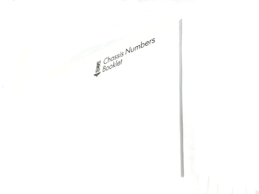 OEM 1983 Rolls Royce Chassis Numbers Booklet Manual Supplement To ‘The Flying Lady’