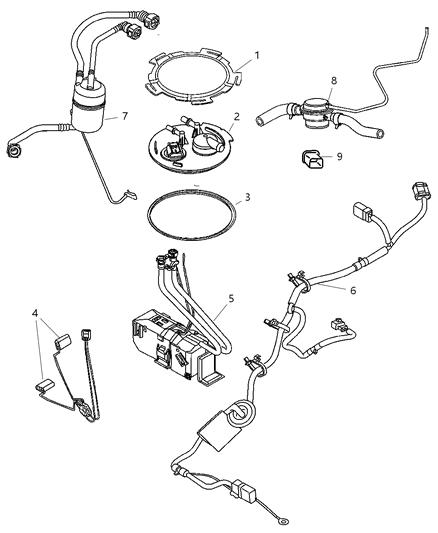 New 2003 Fits Chrysler Liberty Sensr Pkg-Fuel - Part # 5019863AB