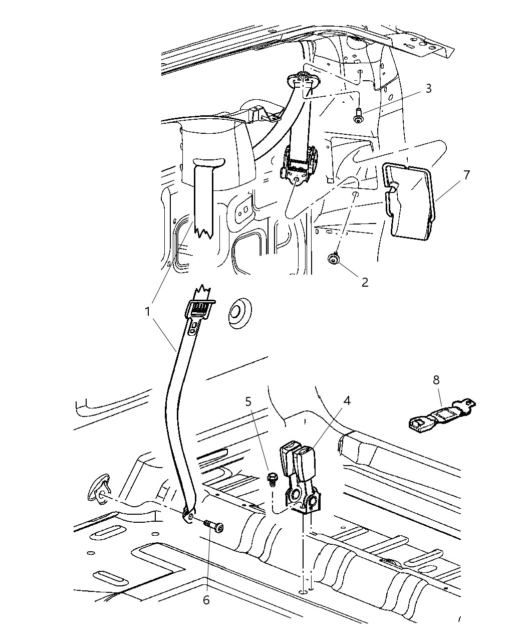 Seat Belt Rear Inner
