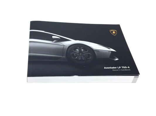 New 2012 Lamborghini Aventador LP700-4 Owner’s Manual Handbook – U.K. Specification