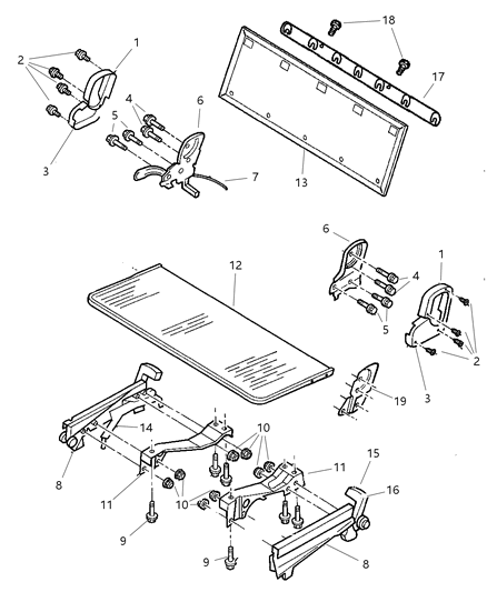 New 2004-2007 Fits Chrysler Grand Caravan, Town & Country Panel-Seat Back - Part # UE101J3AA