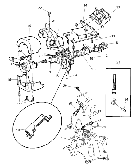 Cover Steering Column Yoke