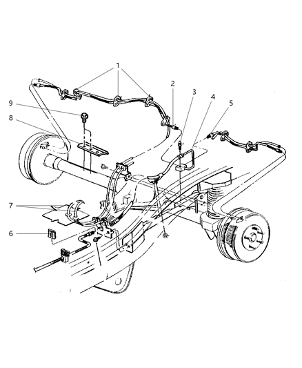 New 1997-2001 Fits Chrysler Grand Cherokee Line-Brake - Part # 52129022