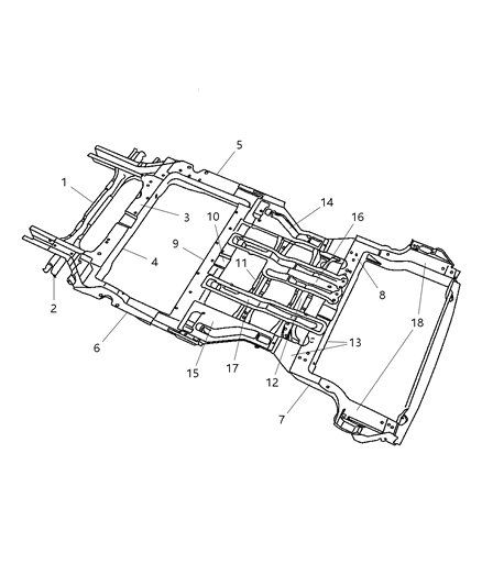 Rail Rear Floor Pan Side