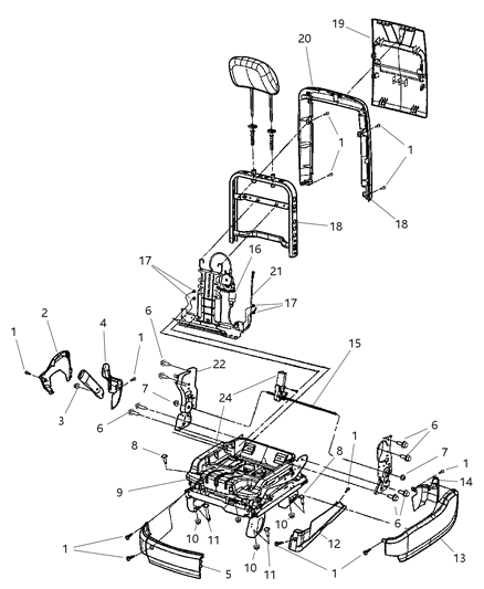 New 2004-2006 Fits Chrysler Pacifica Shield-Seat Adjuster - Part # YM291DVAA