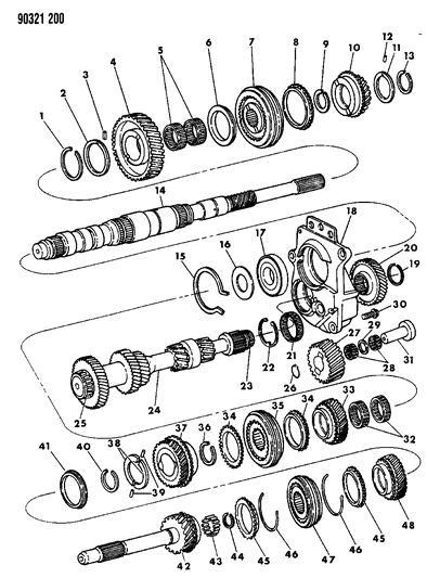 Bearing, Midship C/O Shaft, Needle Roller