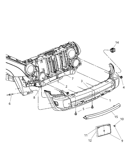 New 2005-2007 Fits Chrysler Liberty Bracket - Part # 55156886AA