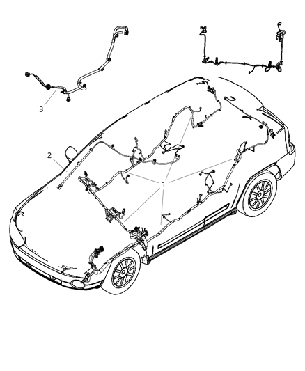 New 2008 Fits Chrysler Caliber, Compass, Patriot Wiring-Unified Body - Part # 5084306AC