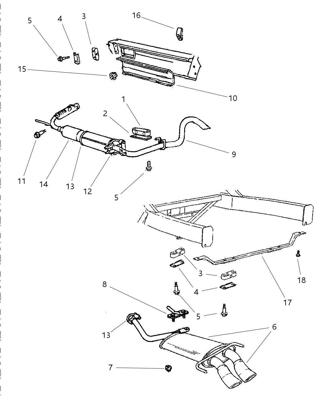 Bar, Muffler Hanger