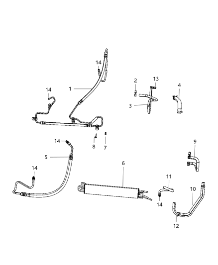 New 2007-2010 Fits Chrysler Grand Cherokee Cooler-Power Steering - Part # 55037927AA