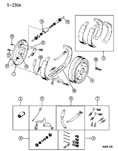 Mopar - Shoe And Lining Package - Part # BHKH2593