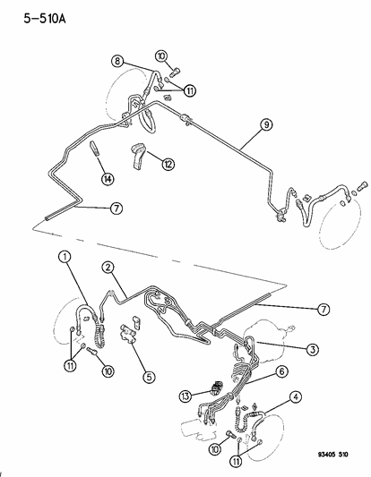 Hose Assembly, Front Wheel Disc Brake , Right
