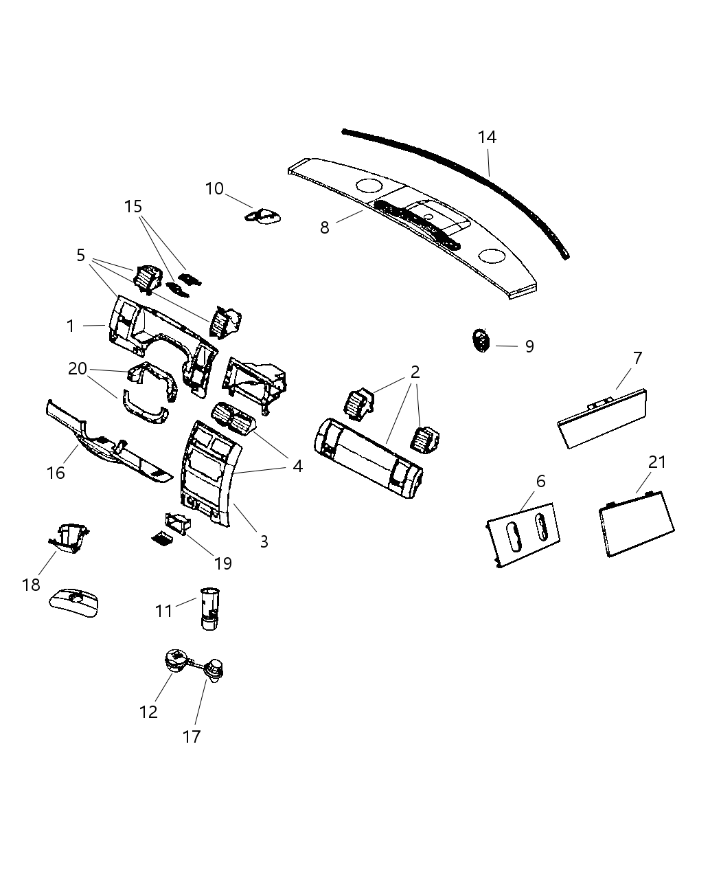 Bezel Instrument Panel Center