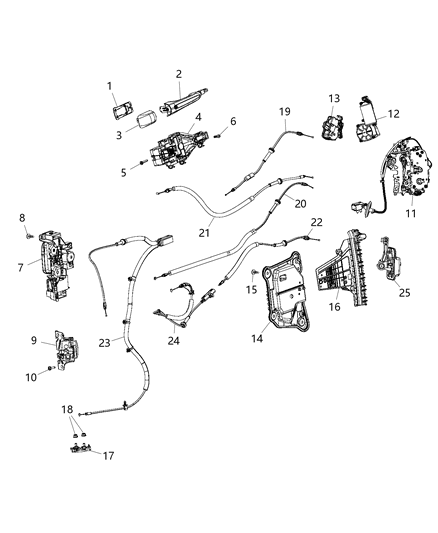 New 2019-2020 Fits Chrysler Pacifica, Voyager Sliding Door Latch - Part # 68314779AC