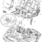 Cover Rear Seat Striker Opening