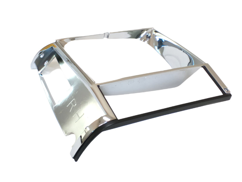 New 1984-1990 Fits Jeep Cherokee Left Headlamp Chrome Bezel, Part # 55002245