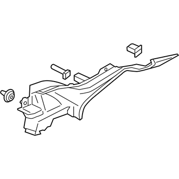 Support - Rear Package Tray Trim