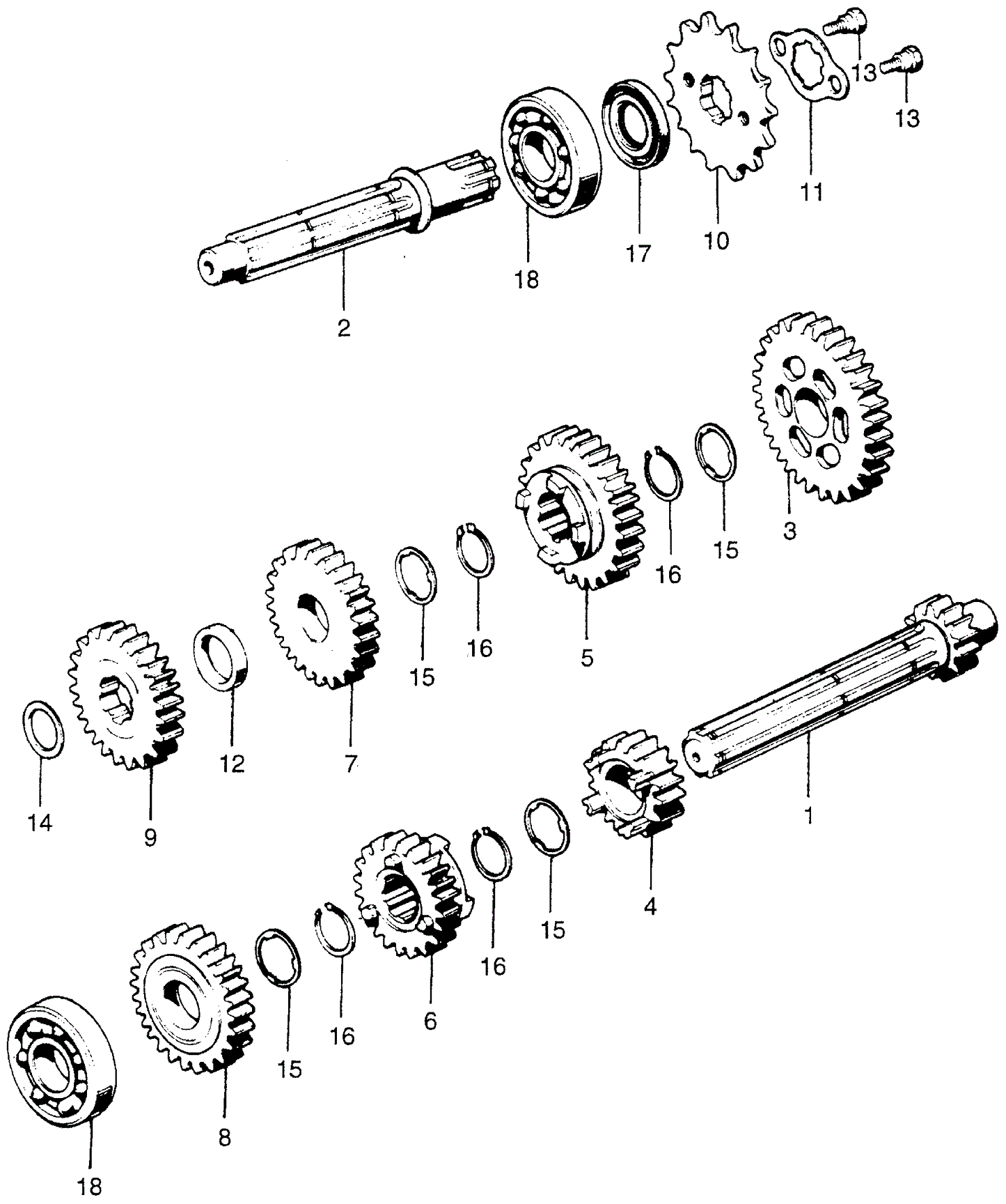 Gear, Mainshaft Second (16T)